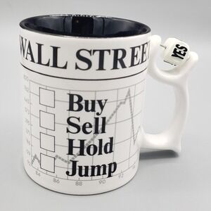 Dept 56 Spinners Wall Street Decision Making Mug Buy/Sell/Trade Yes/ No